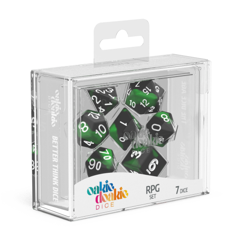 Oakie Doakie Dice RPG set Glow in the Dark - Biohazard