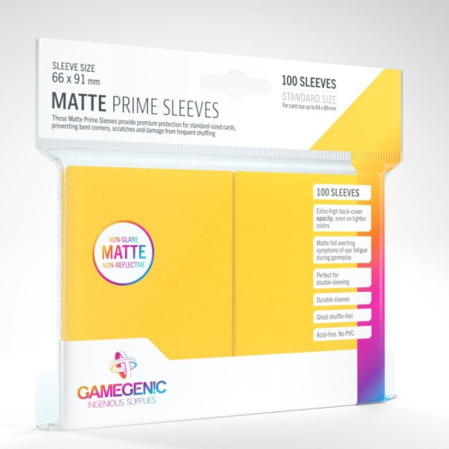 Gamegenic Matte Prime 100ct Yellow Sleeves