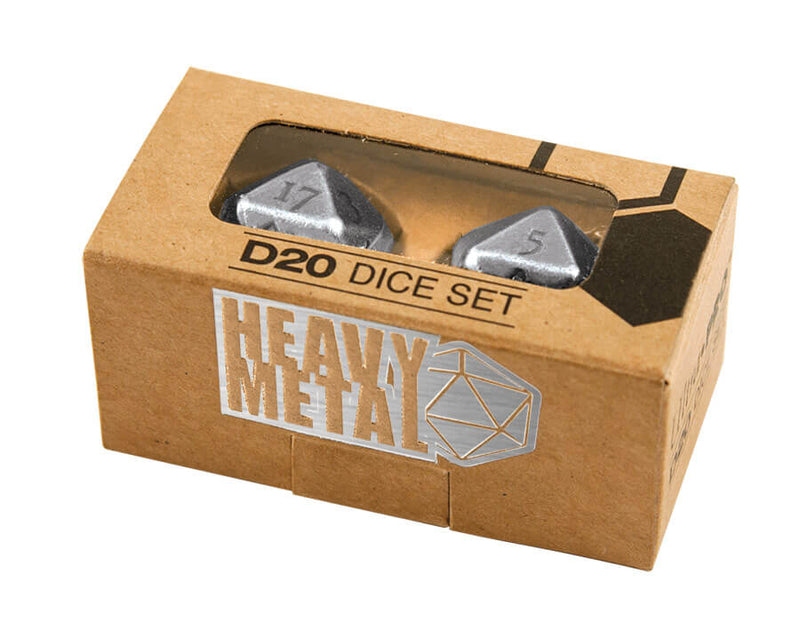 ULTRA PRO GAMING ACCESSORIES -Heavy Metal D20 2-Dice Set - Chrome