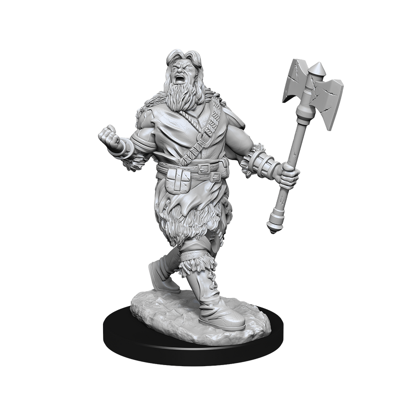 D&D Mini Human Barbarian Male