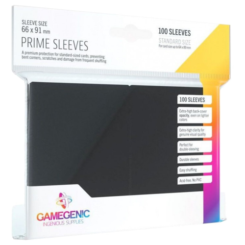 Gamegenic Matte Prime 100ct Black Sleeves