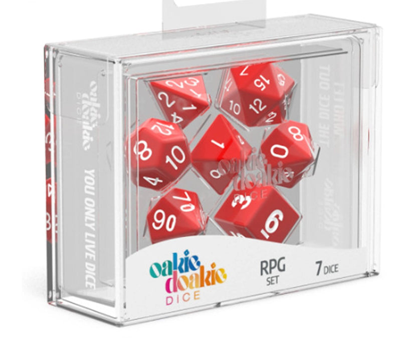 Oakie Doakie Dice RPG Solid - Red