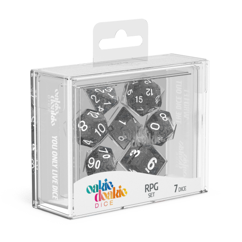 Oakie Doakie Dice RPG set Speckled Black