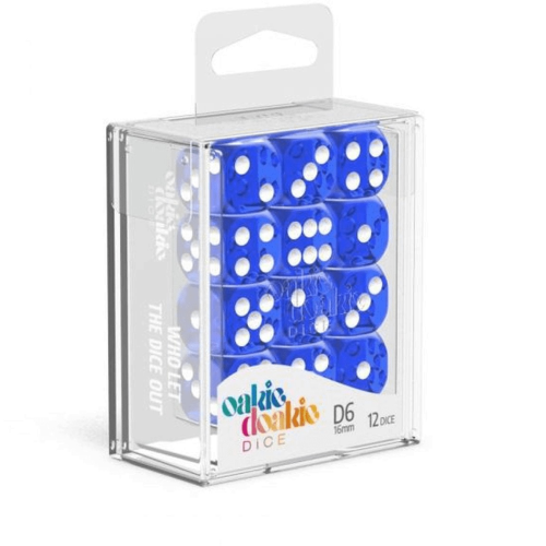 Oakie Doakie Dice D6 16mm Translucent Blue