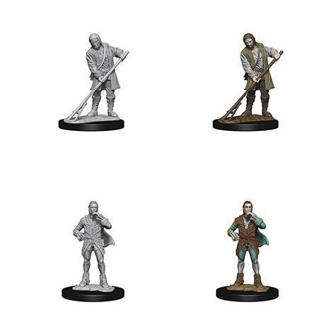 Pathfinder Deep Cuts Unpainted Miniatures Towns People (Farmer/Aristocrat)