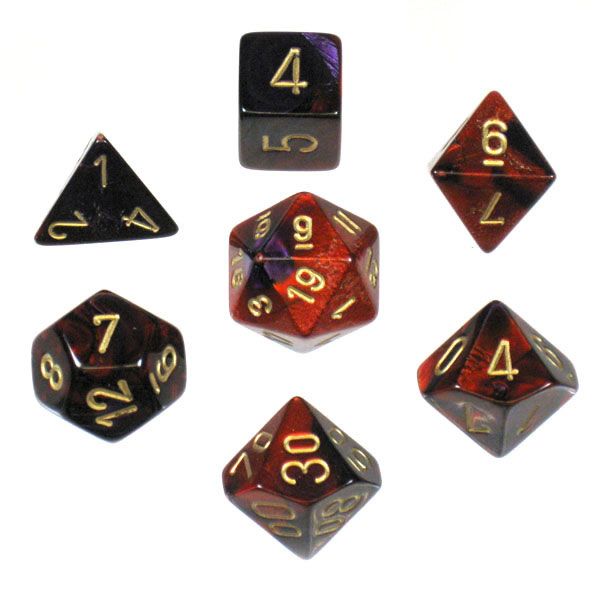 CHX 26426 Gemini Purple-Red/Gold 7-Die Set