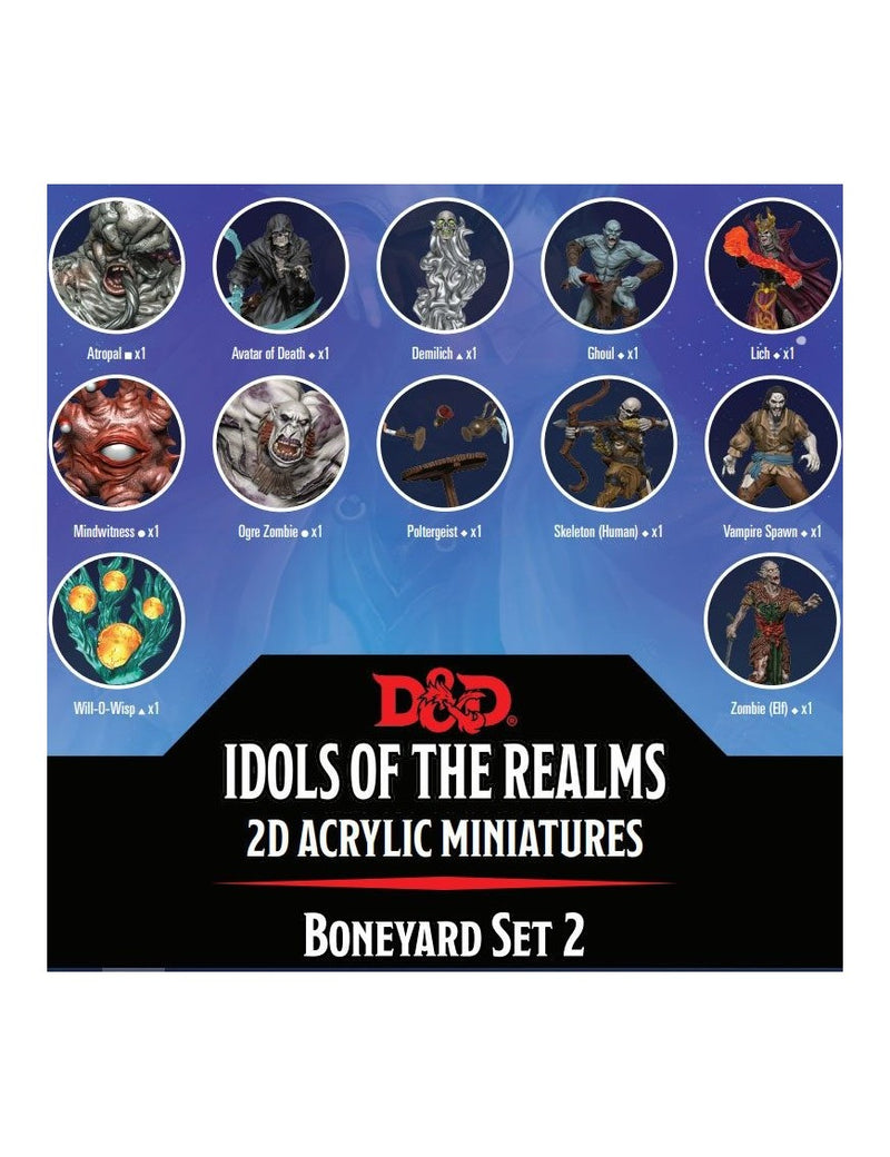 D&D Idols of the Realms Boneyard 2D Set 2