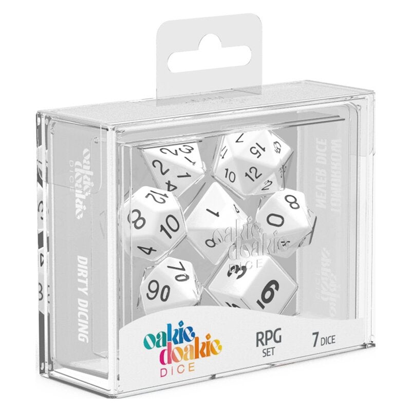 Oakie Doakie Dice RPG Set Solid - White (36)