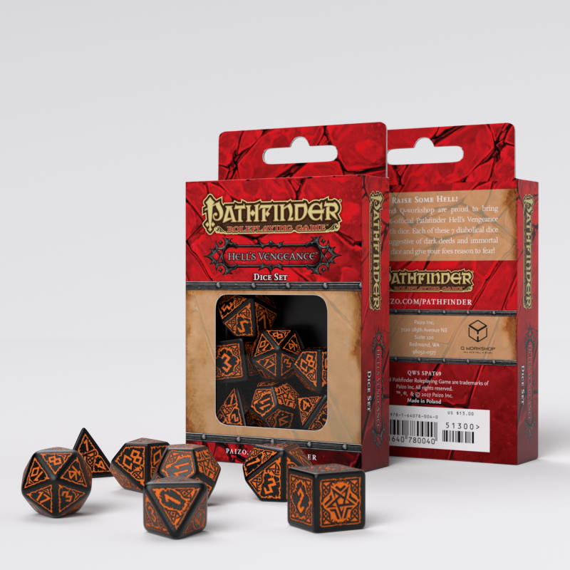 Q Workshop Pathfinder Hell's Vengeance Dice Set 7