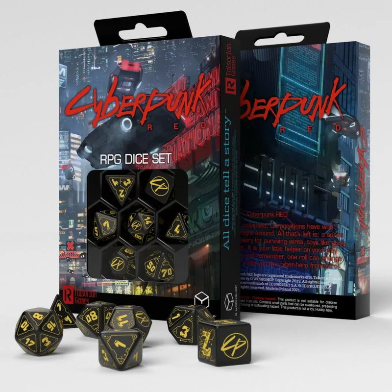 Q Workshop Cyberpunk Red Dice Set: Wet Work Dice Set 7