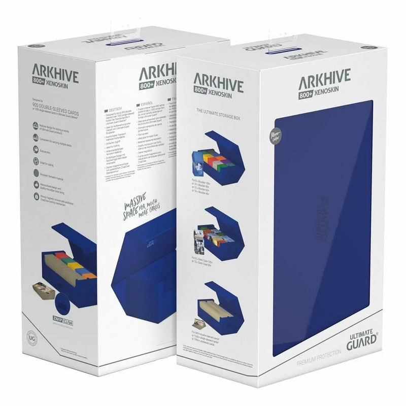 Ultimate Guard Arkhive Flip Case 800+ Standard Size XenoSkin Monocolour Blue Deck Box